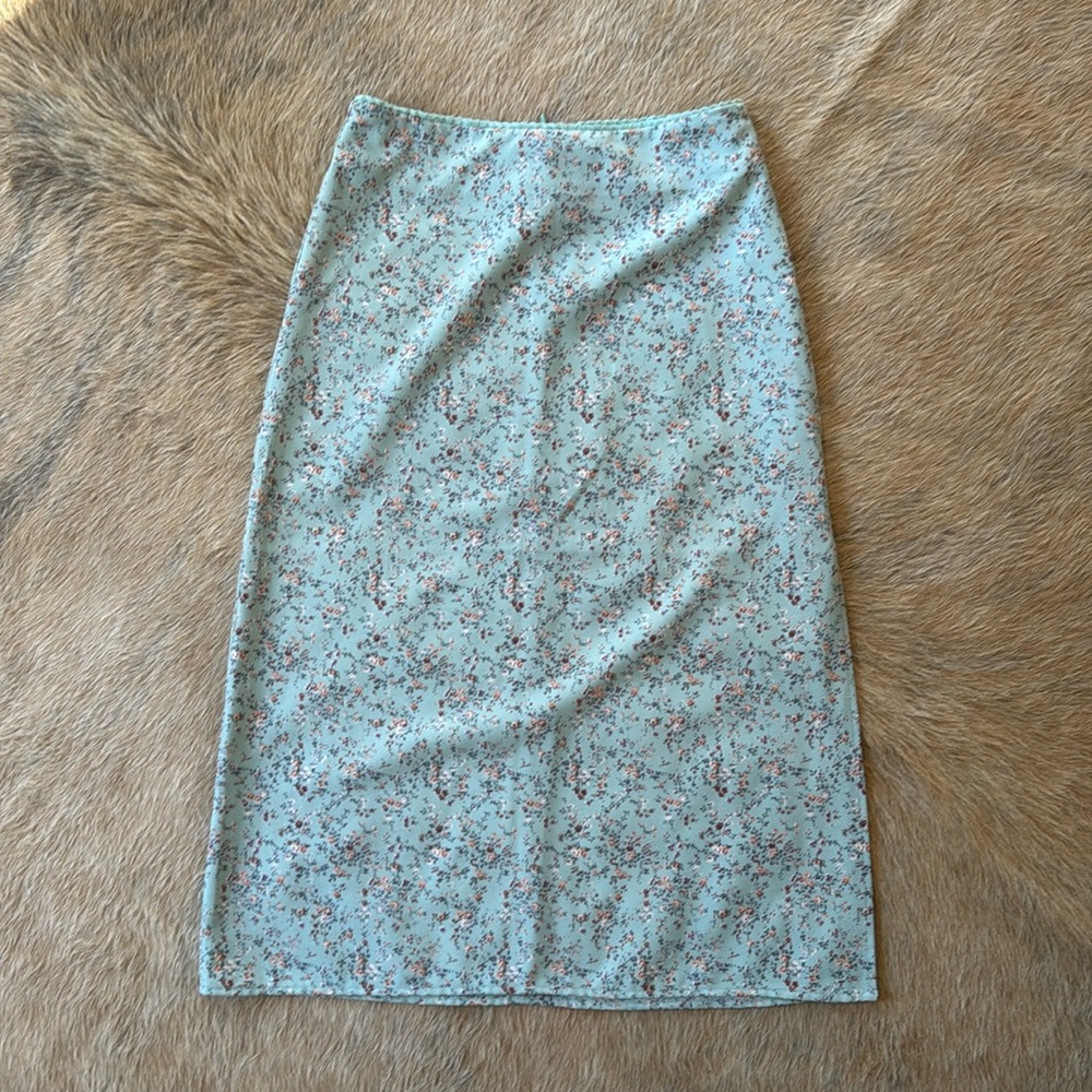 Brandy Melville John Galt Midi Floral Slit Skirt